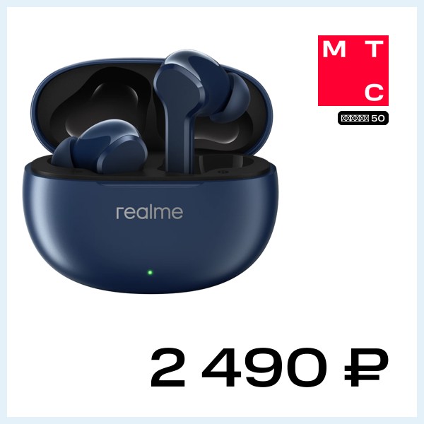 Беспроводные наушники realme Buds T110 Синие